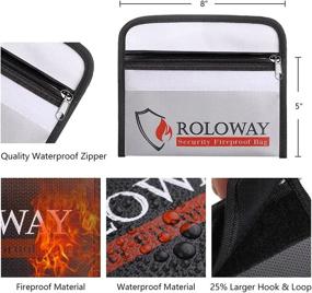 img 3 attached to 🔥 Fireproof Money Bag Set, Small Non-itchy Wallet Bag (5 x 8 inches) for Valuables - Passport, Currency &amp; Keys, Cash Fireproof Bag (2-Pack)