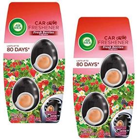 img 4 attached to Air Wick Car Air Freshener Vent Clips, Fresh Berries Scent, Odor Neutralization, 4 Count (Pack of 2) - Enhanced SEO