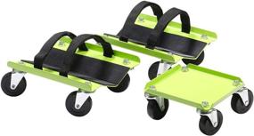 img 3 attached to 🛷 KF2014 Snowmobile Dolly - Heavy Duty V-Slide with 2.5” PVC Swivel Casters, Rubber Pad, and 2 Pairs of Heavy Duty Straps for Secure Ski Attachment