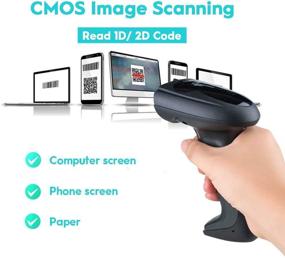 img 2 attached to NADAMOO Wireless Barcode Scanner with Cradle: 2D Cordless Bar Code Reader for Windows Mac Linux - Reliable 400m Transmission Distance CMOS Imager Reads 1D, 2D, QR Codes, Data Matrix, PDF417