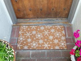 img 1 attached to ❄️ KAF Home Coir Doormat - Weather Resistant, Non-Slip, 17x30 Inches, Perfect for Indoor & Outdoor (Snowflake)