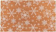 ❄️ kaf home coir doormat - weather resistant, non-slip, 17x30 inches, perfect for indoor & outdoor (snowflake) logo