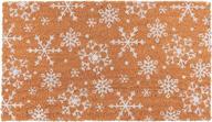 ❄️ kaf home coir doormat - weather resistant, non-slip, 17x30 inches, perfect for indoor & outdoor (snowflake) логотип