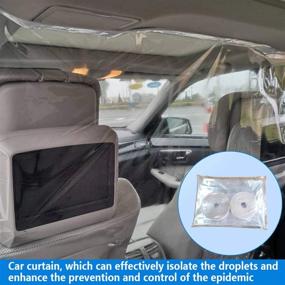 img 4 attached to 🚖 Car Taxi Plastic Anti-Fog Full Surround Protective Cover - Front and Rear Row Isolation Film