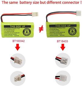 img 1 attached to 🔋 BAOBIAN BT18433 BT28433 Phone Battery Compatible - BT184342, BT284342, BT1011, AT&amp;T, Vtech, Uniden - 4 Pack