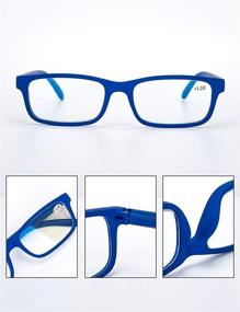 img 2 attached to 👓 LANLANG 3-Pack Blue Light Blocking Glasses for Men - Anti-Eyestrain Reading Glasses with Anti-Blue Light Technology (3 Colors: L-L003)