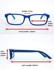 img 3 attached to 👓 LANLANG 3-Pack Blue Light Blocking Glasses for Men - Anti-Eyestrain Reading Glasses with Anti-Blue Light Technology (3 Colors: L-L003)