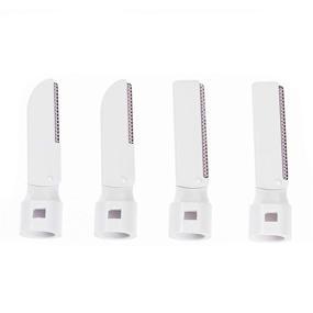 img 2 attached to Sonic Refill Blades for Exfoliating - About Face Beauty Wand, 4 Pack - Includes 2 Facial Blades & 2 Brow Blades