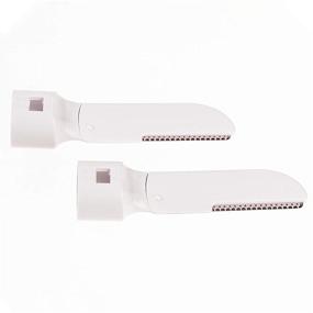 img 1 attached to Sonic Refill Blades for Exfoliating - About Face Beauty Wand, 4 Pack - Includes 2 Facial Blades & 2 Brow Blades