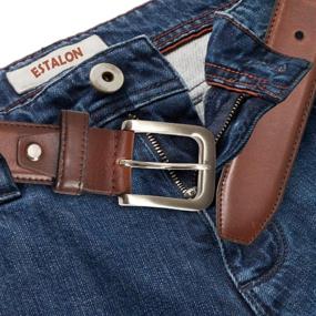 img 2 attached to Stylish Leather Designer Belt: Reversible Waistline for Men's Accessories