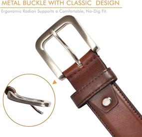 img 3 attached to Stylish Leather Designer Belt: Reversible Waistline for Men's Accessories