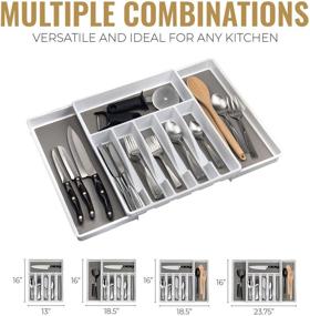 img 2 attached to Expandable Drawer Silverware Organizer Eltow