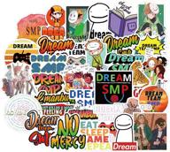 🔒 50 waterproof dream team smp stickers for laptops, books, cars, motorcycles, skateboards, bicycles, suitcases, skis, luggage, hydro flasks, and more - bjkt logo