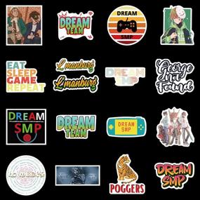 img 1 attached to 🔒 50 Waterproof Dream Team SMP Stickers for Laptops, Books, Cars, Motorcycles, Skateboards, Bicycles, Suitcases, Skis, Luggage, Hydro Flasks, and More - BJKT