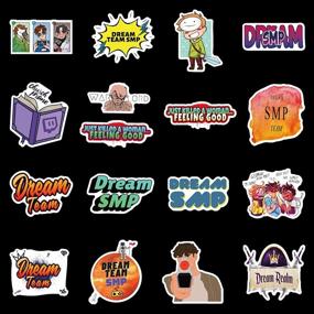 img 3 attached to 🔒 50 Waterproof Dream Team SMP Stickers for Laptops, Books, Cars, Motorcycles, Skateboards, Bicycles, Suitcases, Skis, Luggage, Hydro Flasks, and More - BJKT