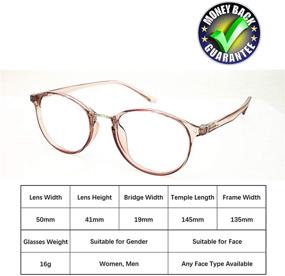 img 2 attached to 👓 Lightweight Round Blue Light Blocking Glasses | Computer & Reading Eyeglasses for Men and Women