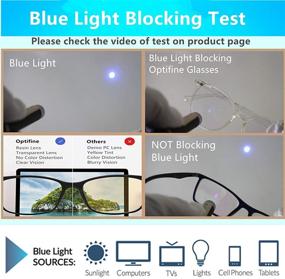 img 1 attached to 👓 Lightweight Round Blue Light Blocking Glasses | Computer & Reading Eyeglasses for Men and Women