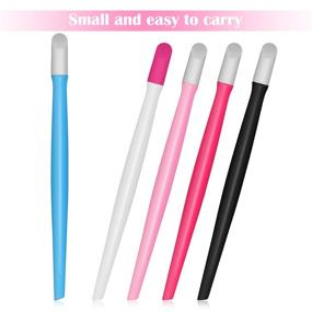 img 2 attached to 50 Rubber Nail Cuticle Pusher Tools with Plastic Handle for Men and Women, Ideal for Christmas and Valentine's Day Gifting - Mixed Colors