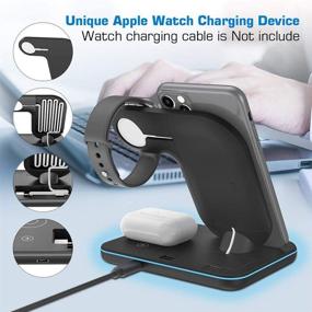 img 4 attached to 15W Fast Wireless Charger for Apple iPhone Watch Airpods - 3 in 1 Charging Station for iWatch 6/SE/5/4/3/2/1, AirPods 3/2/1, iPhone 11/12 Series/XS MAX/XR/XS/X/8/8 Plus