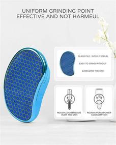 img 3 attached to 🦶 Callus Remover Foot Scrubber File | Premium Glass Feet Scrubber Tool | Foot Rasp with Nano-Level Grinding Points | Pedicure Foot Care Tool for Cracked Dead Skin | Works on Both Wet and Dry Feet | Perfect Gift