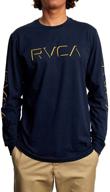 rvca medium men's clothing: graphic sleeve facets t-shirts & tanks logo