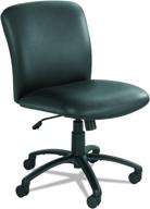 safco products uber big and tall mid back chair 3491bv, black vinyl, 500 lb capacity for round-the-clock use (optional arms available) logo