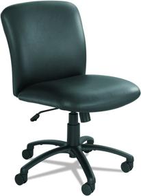 img 2 attached to Safco Products Uber Big and Tall Mid Back Chair 3491BV, Black Vinyl, 500 lb Capacity for Round-the-Clock Use (Optional Arms Available)