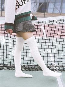 img 2 attached to 🧦 Century Star Women's Over Knee Thin Thigh High Tights: Sporty Striped Casual Style