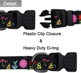 img 1 attached to 🌸 Soft and Comfortable Floral Dog Collar with Adjustable Size and Removable Flower for Small to Medium Dogs