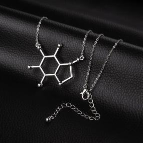 img 1 attached to ☕ LUX ACCESSORIES Caffeine Molecule Coffee Soda Lover Necklace