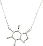 ☕ lux accessories caffeine molecule coffee soda lover necklace logo