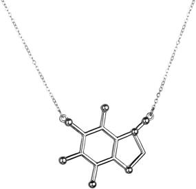 img 2 attached to ☕ LUX ACCESSORIES Caffeine Molecule Coffee Soda Lover Necklace