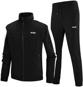 img 4 attached to Hanwe Tracksuit Athletic Sweatsuits Sportswear