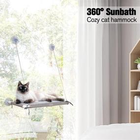 img 1 attached to 🐱 Ultimate Comfort for Feline Friends: Cat Hammock Creative Cat Window Perch 360° Sunbathing Cat Shelves Cat Bed with Extra Soft Mat Pad