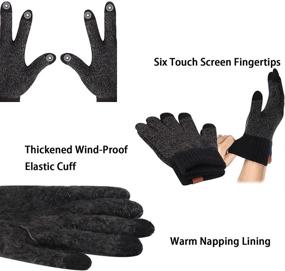 img 1 attached to Winter Beanie Touchscreen Gloves Warmer