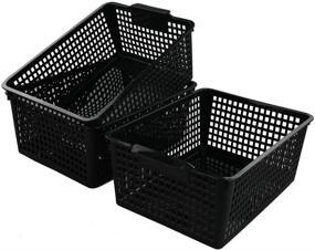 img 1 attached to Begale Plastic Storage Basket Organizer