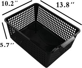 img 3 attached to Begale Plastic Storage Basket Organizer