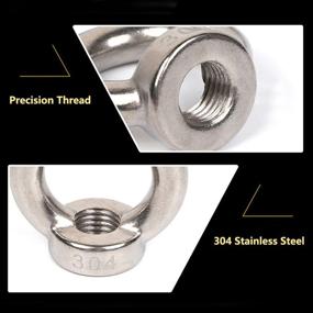 img 1 attached to 🔩 Set of 4 M10 Stainless Steel Threaded Nut Fasteners with Ring Shape Lifting Eye – Optimal for SEO