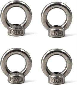 img 4 attached to 🔩 Set of 4 M10 Stainless Steel Threaded Nut Fasteners with Ring Shape Lifting Eye – Optimal for SEO