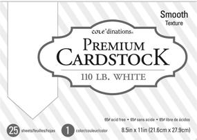 img 1 attached to 📝 American Crafts Core'dinations 8.5 x 11 Inch White - Pack of 25: High-Quality Crafting Paper