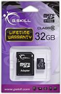 📷 g.skill 32gb microsdhc flash card with sd adapter (ff-tsdg32ga-c6) - class 6 for enhanced performance logo