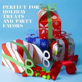 img 2 attached to 🎁 Christmas Gift Boxes Set - 24 Assorted 3D Holiday Goodie Paper Boxes for Xmas Treats & Party Favors