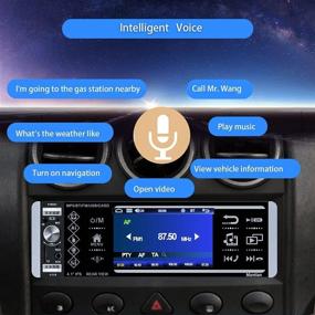 img 1 attached to Продвинутая автомагнитола одинарной высоты: автомагнитола с Bluetooth, сенсорным экраном, USB/AUX-in/TF-картой, FM радио, камера заднего вида + пульт.