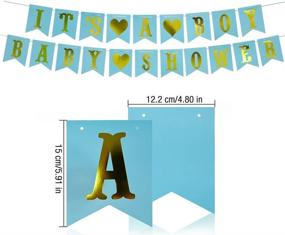 img 1 attached to 👶 Adorable Baby Shower Decorations - Celebrate with our It's A BOY Bunting Banner, Pom Poms, Honeycomb Balls, Lanterns in Blue/White/Gold