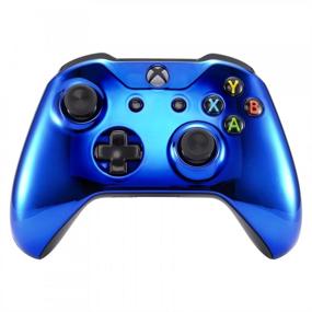 img 4 attached to 🎮 Enhance Your Xbox One Controller with eXtremeRate Chrome Blue Edition Front Housing Shell - Replace Your Faceplate Cover for Xbox One S & Xbox One X (Controller NOT Included)