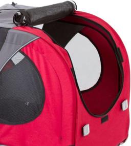 img 1 attached to 🐶 Convenient and Stylish Lucky Dog Red Pull-Behind Dog Bicycle Trailer Pet Carrier for a Safe and Fun Ride