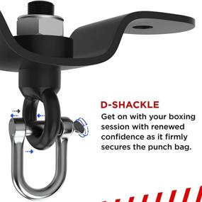 img 1 attached to 🥊 RDX Heavy Duty 360 Ceiling Hook Swivel with D-Shackle - Perfect Mounting Bracket for Punch Bags, Speed Balls, Boxing Training - Wall Mount Fitting Included