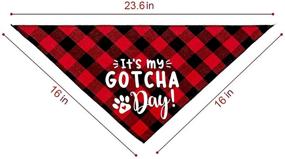 img 1 attached to 🐾 Adorable Red Plaid Pet Bandana Scarf - Perfect Gift for Pet's Gotcha Day or Birthday