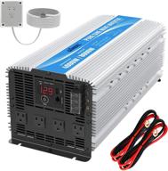 🔌 giandel 4000w pure sine wave power inverter - heavy duty dc12v to ac120v with 4 ac outlets, remote control, usb port, and led display logo