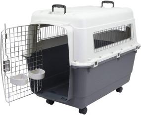 img 4 attached to 🐾 X-Large Gray Chesapeake Bay Rolling Airline Pet Crate - Heavy-Duty, 18 x 10 x 1.5 inches